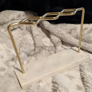 Anthropologie brass makeup brush organizer